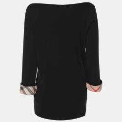 Pre Owned Burberry Brit Black Jersey Long Sleeve Top XL