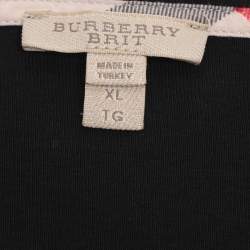 Pre Owned Burberry Brit Black Jersey Long Sleeve Top XL