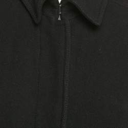 Pre Owned Burberry Brit Black Wool Blend Short Coat S 