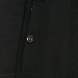 Pre Owned Burberry Brit Black Wool Blend Short Coat S 