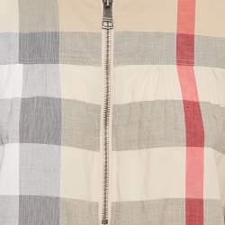Pre Owned Burberry Brit Brown Checked Cotton Tunic XS