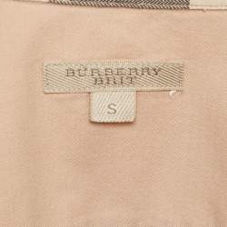 Pre Owned Burberry Brit Beige Checkered Print Cotton Shirt S