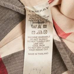 Pre Owned Burberry Brit Beige Checkered Print Cotton Shirt S