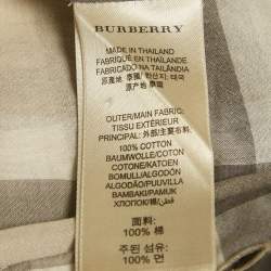 مملوكة مسبقًا Burberry Brit Beige Nova Check Cotton Button Front Shirt XL