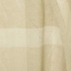 مملوكة مسبقًا Burberry Brit Beige Jersey Open Front Cardigan XS