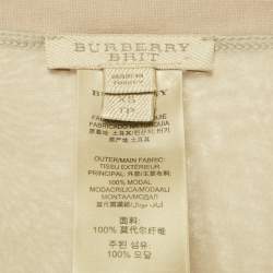 مملوكة مسبقًا Burberry Brit Beige Jersey Open Front Cardigan XS