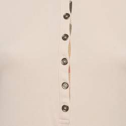 Pre Owned تي شيرت بأكمام طويلة قطن وردي بربري بريت مقاس صغير