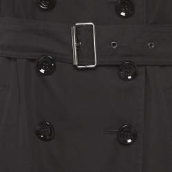 Pre Owned معطف بربري غاباردين الكحلي الداكن ذا كنسينجتون بحزام مقاس وسط (ميديم)