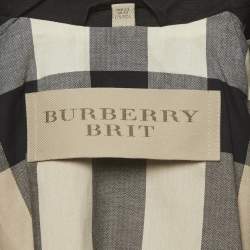 Pre Owned معطف بربري غاباردين الكحلي الداكن ذا كنسينجتون بحزام مقاس وسط (ميديم)