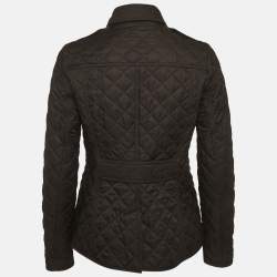 Pre Owned Burberry Brit Black Nylon Quilted Jacket M