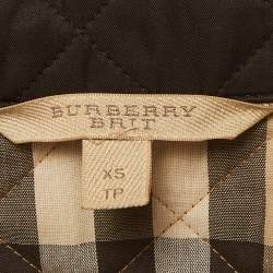 Pre Owned Burberry Brit Black Nylon Quilted Jacket M