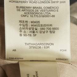 مملوكة مسبقًا Burberry Brit Black Cotton Belted Double Breasted Coat M