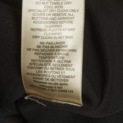 Pre Owned Burberry Brit Black/Mustard Abstract Print Silk Midi Dress M