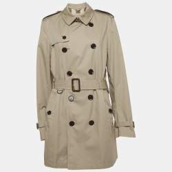 Pre Owned Burberry Brit Beige Gabardine Trench Coat M