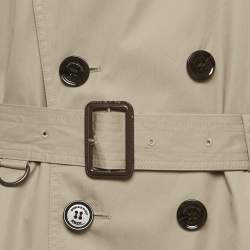 Pre Owned Burberry Brit Beige Gabardine Trench Coat M