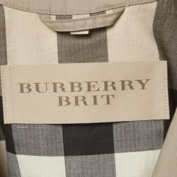 Pre Owned Burberry Brit Beige Gabardine Trench Coat M