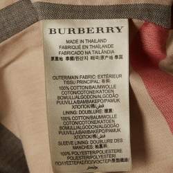 Pre Owned Burberry Brit Beige Gabardine Trench Coat M