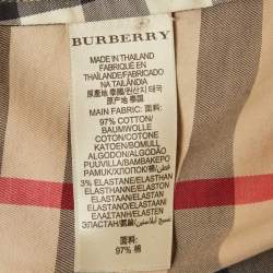 Pre Owned قميص بربري بريت قطن كاروهات نوفا بيج نحيف مقاس كبير - لارج