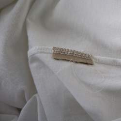 Pre Owned Burberry Brit White Cotton Logo Embroidered Short Sleeve T-Shirt S