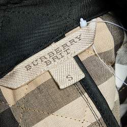 Pre Owned Burberry Brit Black Diamond Quilted Button Front Jacket S