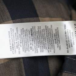 Pre Owned Burberry Brit Olive Green Cotton & Stud Embellished Hooded Jacket M