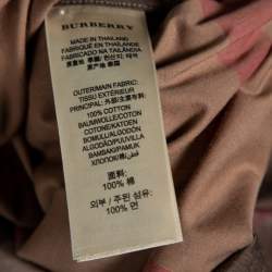 Pre Owned Burberry Brit Brown Checkered Cotton Belted Shirt Dress S