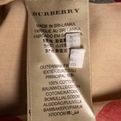Burberry Brit Beige Exploded Check Cotton Button Front Tunic M 