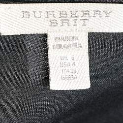 Pre Owned Burberry Brit Black Stretch Knit Short Sleeve Dress S