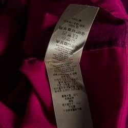 Pre Owned Burberry Brit Pink Checkered Cotton Half Button Shirt L