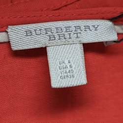 Burberry Brit Dark Orange Sleeveless Mini Dress S