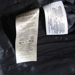 Pre Owned Burberry Brit Navy Blue Down Quilted Synthetic Long Sleeve Jacket XS