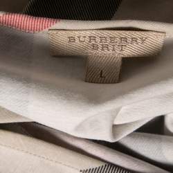 Pre Owned Burberry Brit Cream Cotton Sleeveless Top L