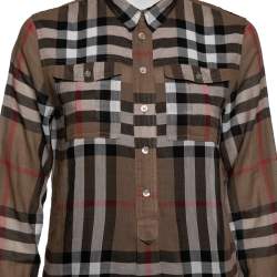Pre Owned Burberry Brit Nova Check Cotton Shirt S