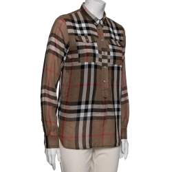Pre Owned Burberry Brit Nova Check Cotton Shirt S