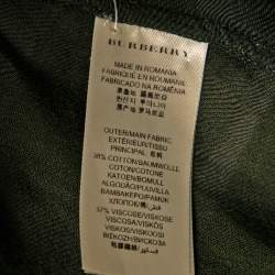 Pre Owned قميص بربري قطن كاروهات أخضر بريت مقاس وسط - ميديوم