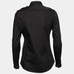 Burberry Brit Black Cotton Epaulette Detailed Shirt XS