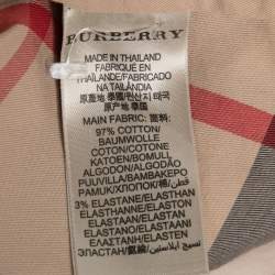 مملوكة مسبقًا Burberry Brit Beige Checkered Cotton Button Front Shirt XS