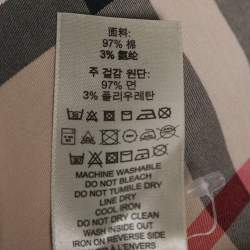 مملوكة مسبقًا Burberry Brit Beige Checkered Cotton Button Front Shirt XS