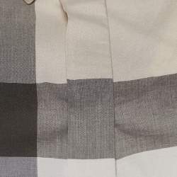 Pre Owned Burberry Brit Beige Novacheck Print Cotton Concealed Button Front Shirt L
