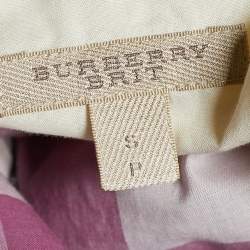 Burberry Brit Mauve Exploded Check Print Cotton Button Front Shirt S