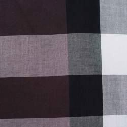 Burberry Purple Exploded Check Cotton Concealed Button Shirt L