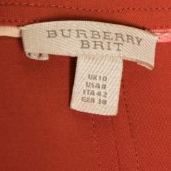Burberry Brit Brown Button Front Sleeveless Mini Dress M