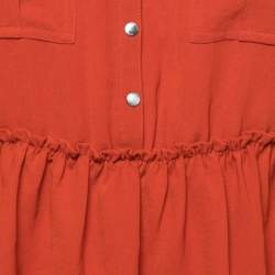 Burberry Brit Brown Button Front Sleeveless Mini Dress M