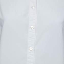 Burberry Brit White Cotton Check Trimmed Button Front Shirt M