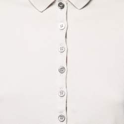 Burberry Brit Beige Cotton Pique Puff Long Sleeve Polo T-Shirt M