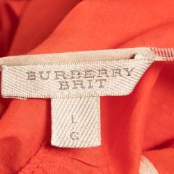 Burberry Brit Red Cotton Sleeveless Jumpsuit L