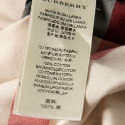 Pre Owned Burberry Brit Beige Novacheck Cotton Half Placket Detail Tunic S