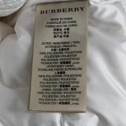 Burberry Brit White Quilted Down Synthetic Puffer Jacket S