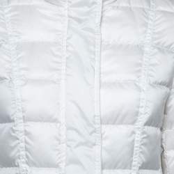 Burberry Brit White Quilted Down Synthetic Puffer Jacket S