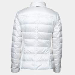 Burberry Brit White Quilted Down Synthetic Puffer Jacket S